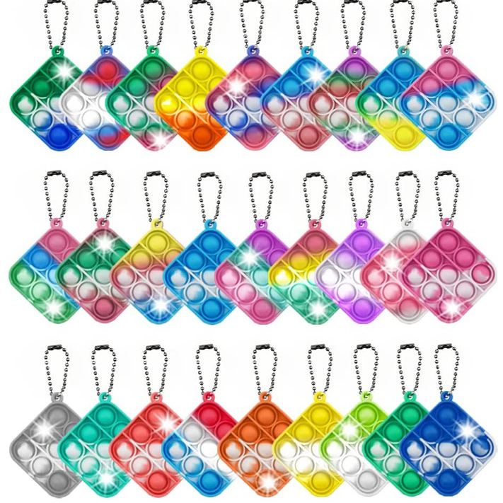 Amazon mini rodent pioneer key chain rodent pioneer pendant finger decompression bubble rainbow press music