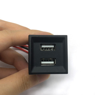 Car dual USB charger VW T5 model dual USB4.2A car charging belt line concave cross-border hot sale