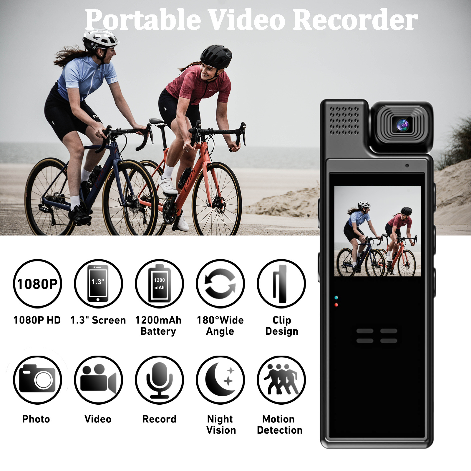 2024 L9WiFi HD night vision 1080p HD quality portable conference outdoor sports recorder