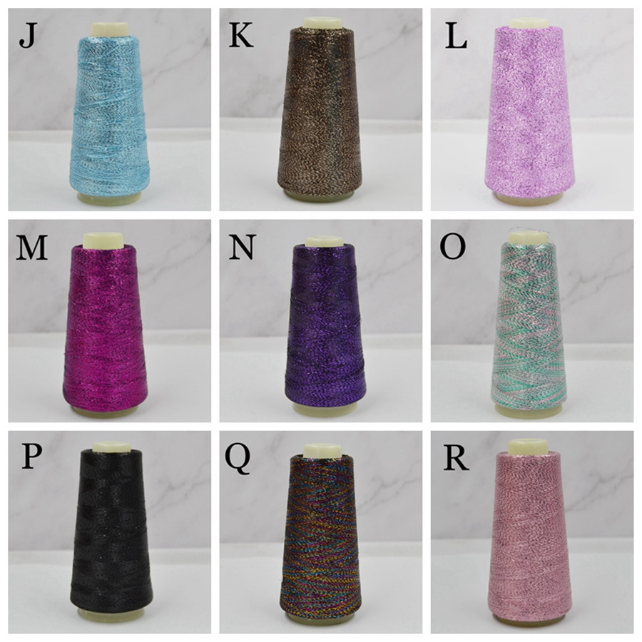 Spot batch supply dyed ultra-fine double-sided gold and silver yarn household sewing thread high strength color sewing thread polyester