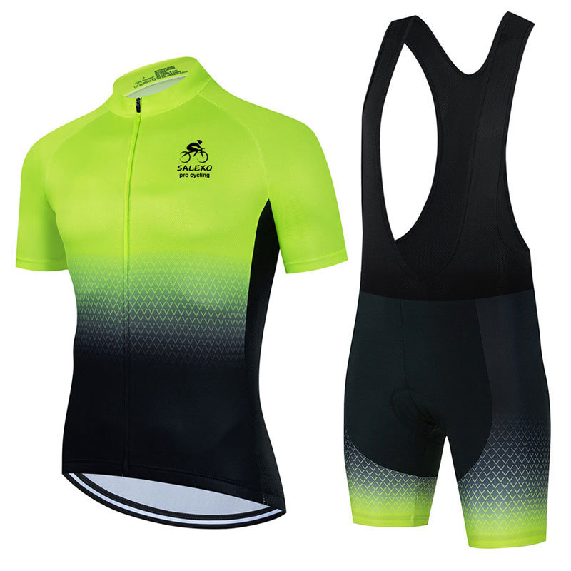 Foreign Trade SALEXO Summer Breathable Men's Riding Suit Mountain Bike Short Sleeve Strap Shorts Clothing