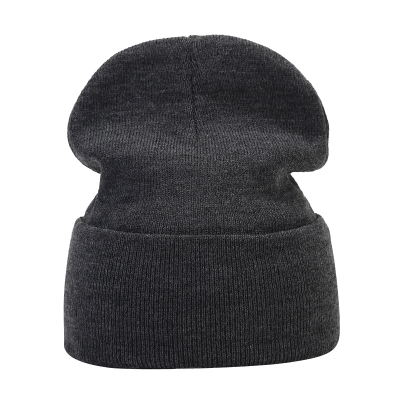 Autumn and winter New knitted hat women's solid color light board pile hat men's outdoor cold hat high quality fashion warm hat fashion