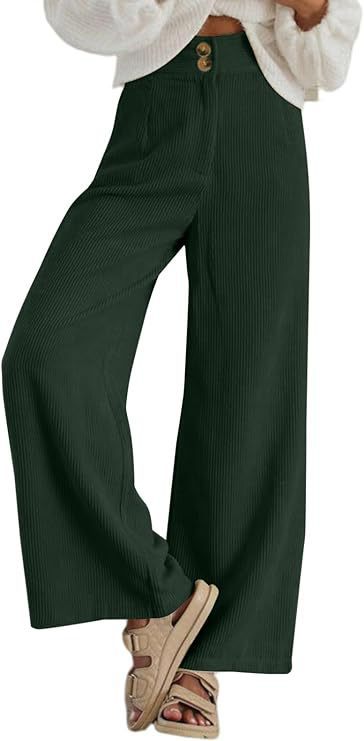 2023 autumn and winter eBay Amazon European and American women's cross-border new corduroy double button stretch casual pants for women