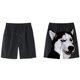Summer new five-point golden retriever men's home casual beach pants European and American fashion couple printed shorts fashion