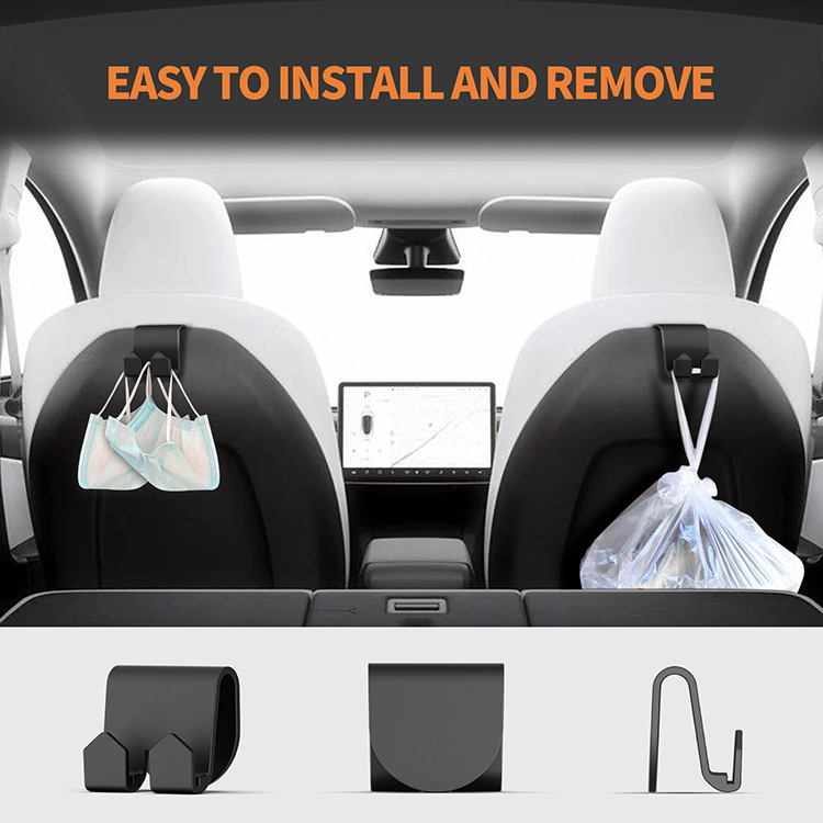 Suitable for TESLA TESLA Model3/Y special seat headrest plastic clothes hook accessories rear hook
