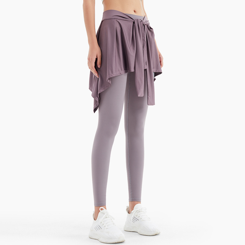European and American Sports Yoga Short Skirt Anti-slip Strap Skirt with Hip Cover Ballet Dance Skirt