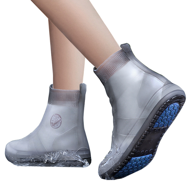 Rain Shoe Cover Wholesale Waterproof Outdoor Rainproof Silicone Shoe Cover Thickened Rainy Day High Barrel Men's and Women's Rain Boots Children's Rain Shoes