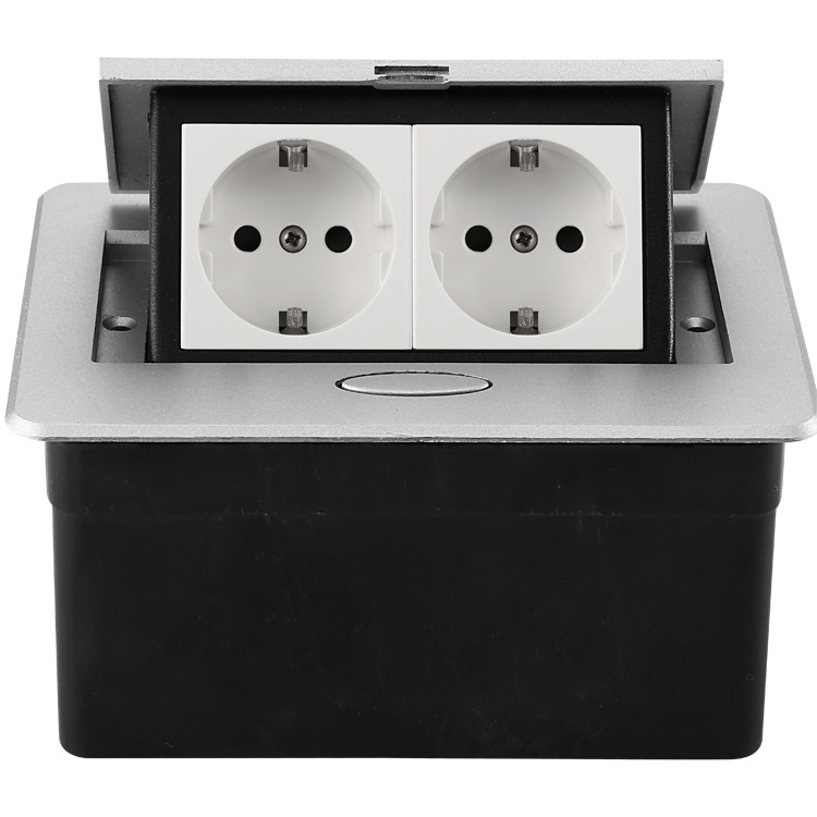 Embedded invisible European standard desktop socket concealed pop-up network French standard German standard desk power socket