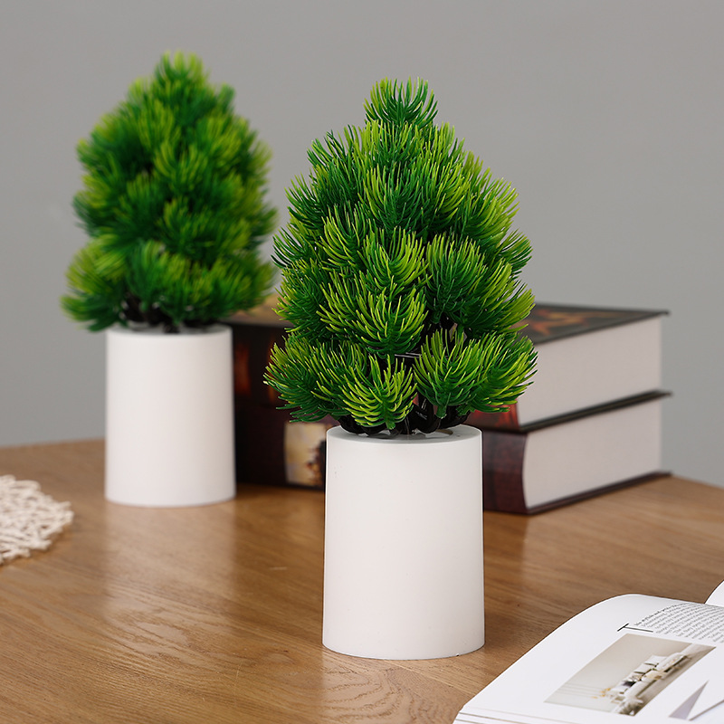 Christmas tree night light bedroom pine and cypress atmosphere light creative simulation bouquet night light home decoration desktop green plants