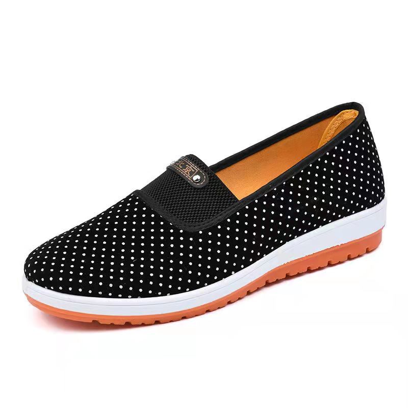 Old Beijing Cloth Shoes Women's New Spring and Autumn Casual Women's Single Shoes Flat Shoes for Moms Middle-aged and Elderly Women's Cloth Shoes