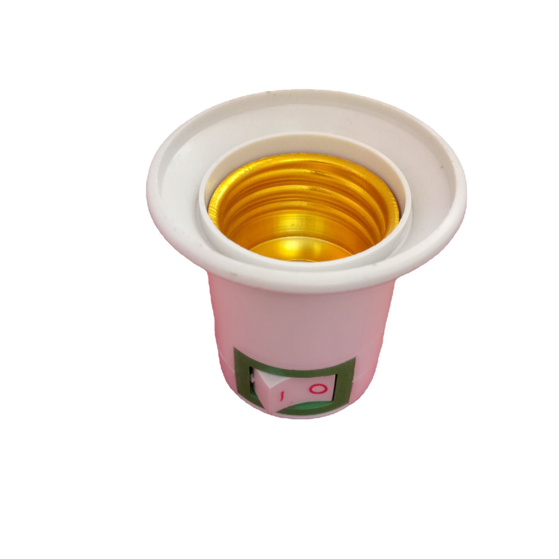 Out of the foreign trade type European standard with switch round foot plug wall type mobile lamp holder E27 screw small night light tilting lamp holder