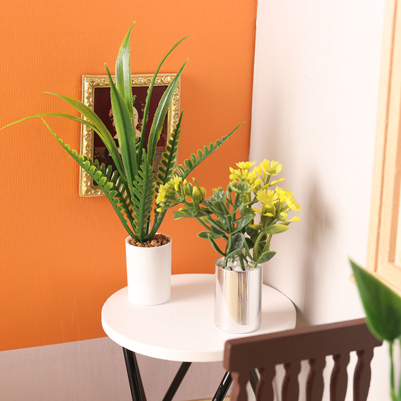 Miniature model plant green plant pot mini Model 1:12 points doll house ob11 bjd play house scene