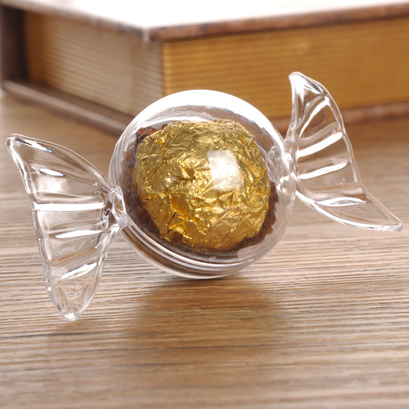Transparent Plastic Box Jewelry Storage Box Chocolate Candy Packaging Box Cute Earrings Necklace Ring Jewelry Box