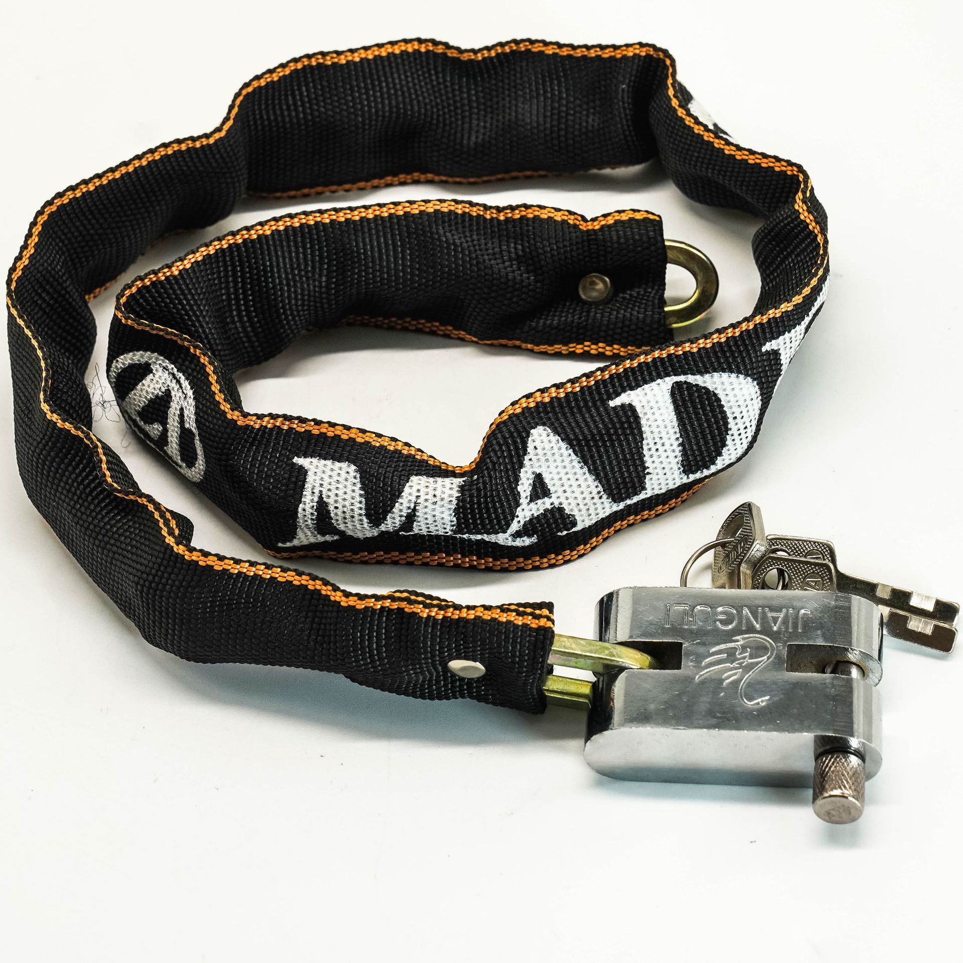 Cloth-covered bicycle chain lock bicycle motorcycle electric car lock copper core anti-theft blade chain glass door lock