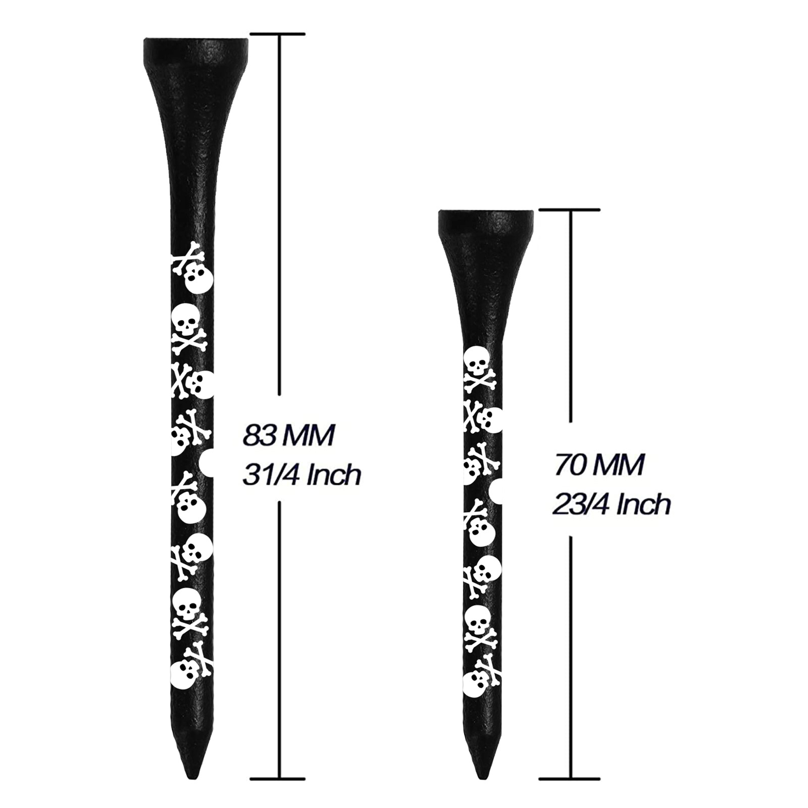 golf Cross Border golf Stud Print Skull golf Accessories Bamboo Wooden tee golf tee