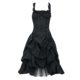 European and American Lolita cos Gothic Prom Dress Slim-Fit Irregular Tie Waist Lace Dress