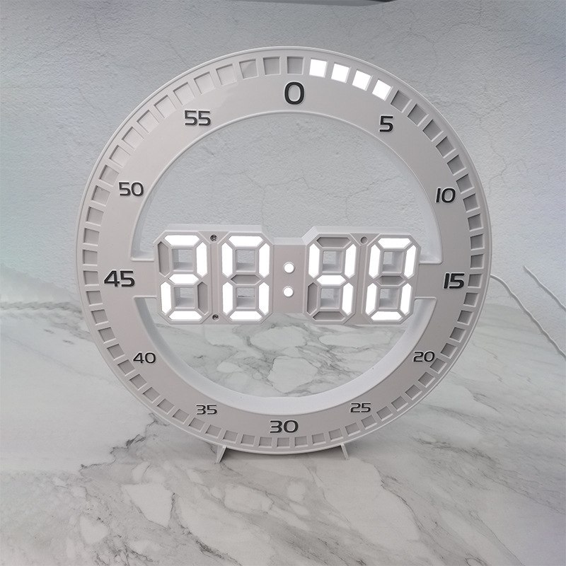 New Korean version of the living room wall clock 3DLED creative large screen alarm clock with jump seconds and without jump seconds electronic clock