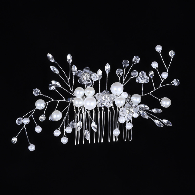Factory Direct Bride White Crystal Headwear Bride Rhinestone Accessories 2018 New Hair Comb Accessories