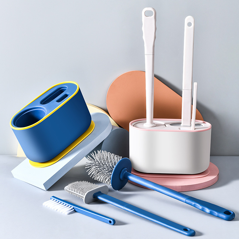 三合一の長い柄の便器のブラシセットは死角がありません。|undefined