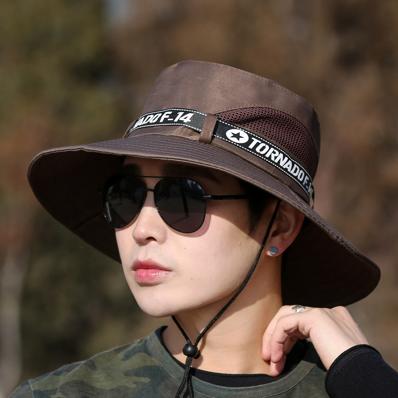 Hat Beni hat fisherman hat outdoor round edge hat men's travel sun hat summer sunshade riding mountaineering fishing hat