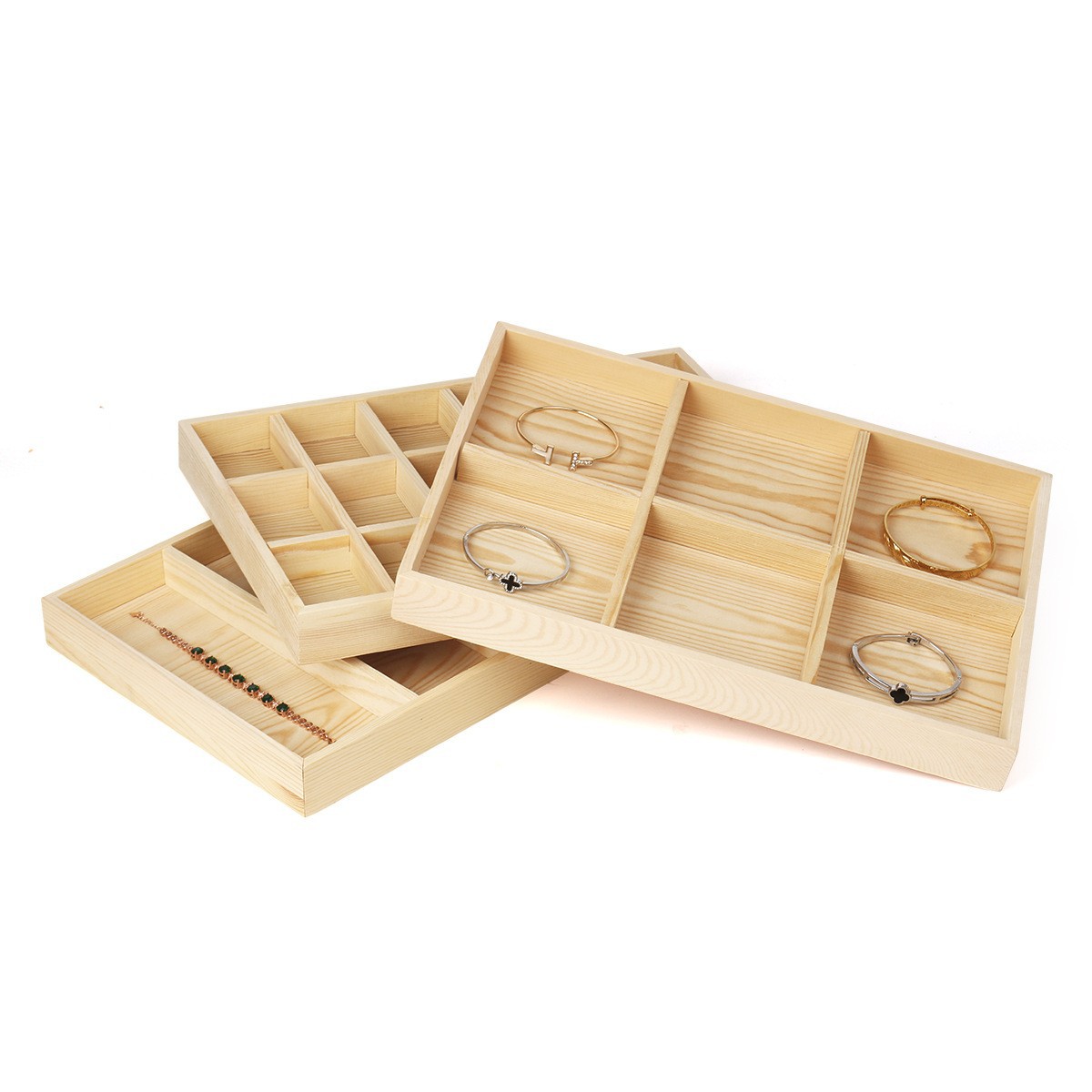 Pine Jewelry Display Plate Jewelry Tray Pendant Necklace Tray Jewelry Watch Tray Display Bracelet Tray Storage Packaging
