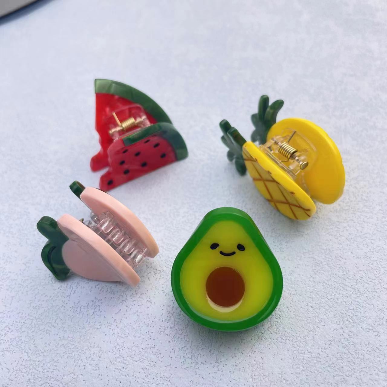 Commerce extérieur nouvelle épingle à cheveux en acétate de fruits fraise dessin animé accessoires pour cheveux ins haute qualité mignon épingle à cheveux y2g dopamine_voghion.com