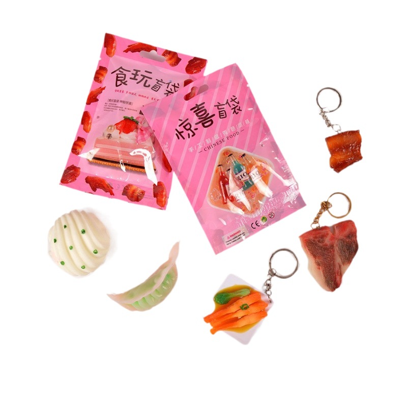 Wholesale food and play blind box simulation mini miniature food model decoration convenient supermarket diy random blind bag toy