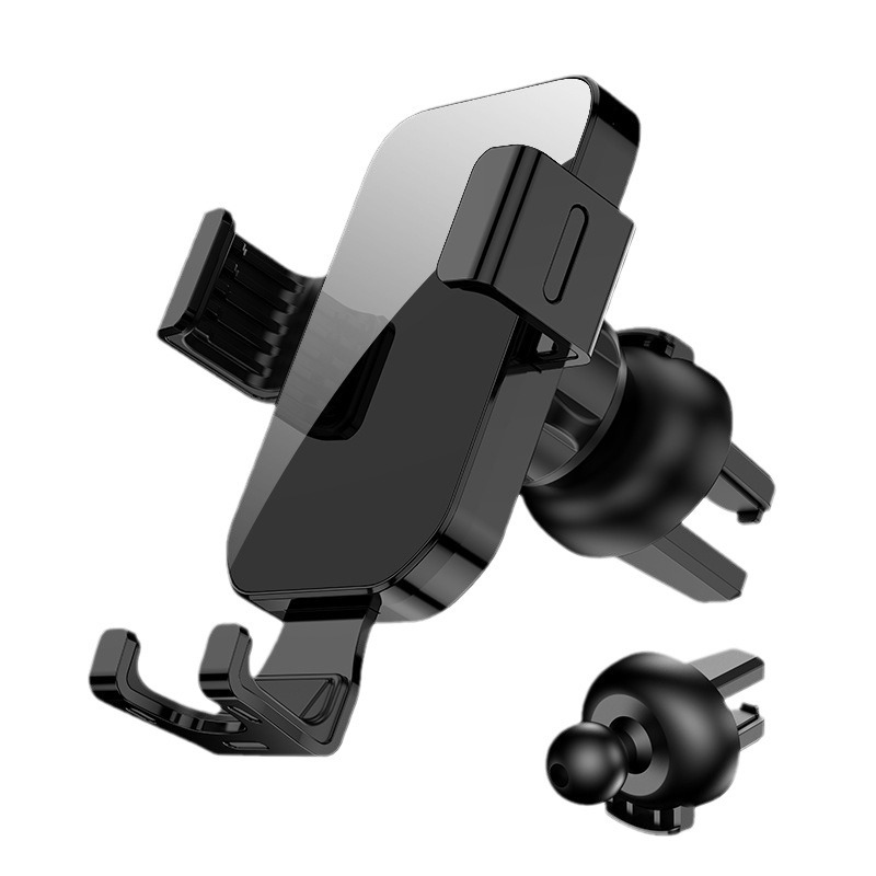 Car mobile phone bracket air outlet with hook adjustable rotating car navigation bracket gravity car bracket explosions