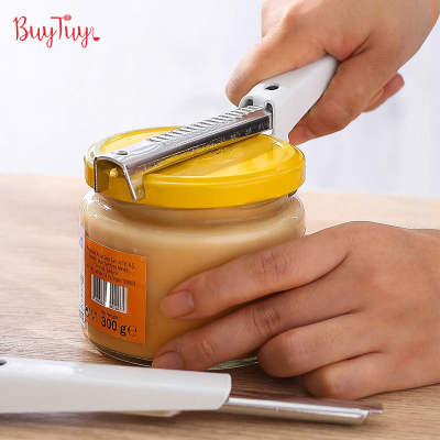 In stock adjustable stainless steel lid screwing device multi-purpose non-slip labor-saving lid opener glass can lid screwing bottle opener