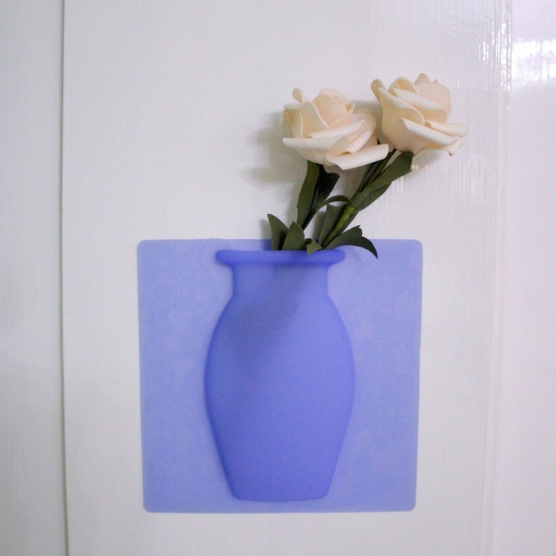 Popular silicone vase magic vase stickers punch-free wall hanging vase decorative stickers wall stickers vase wholesale
