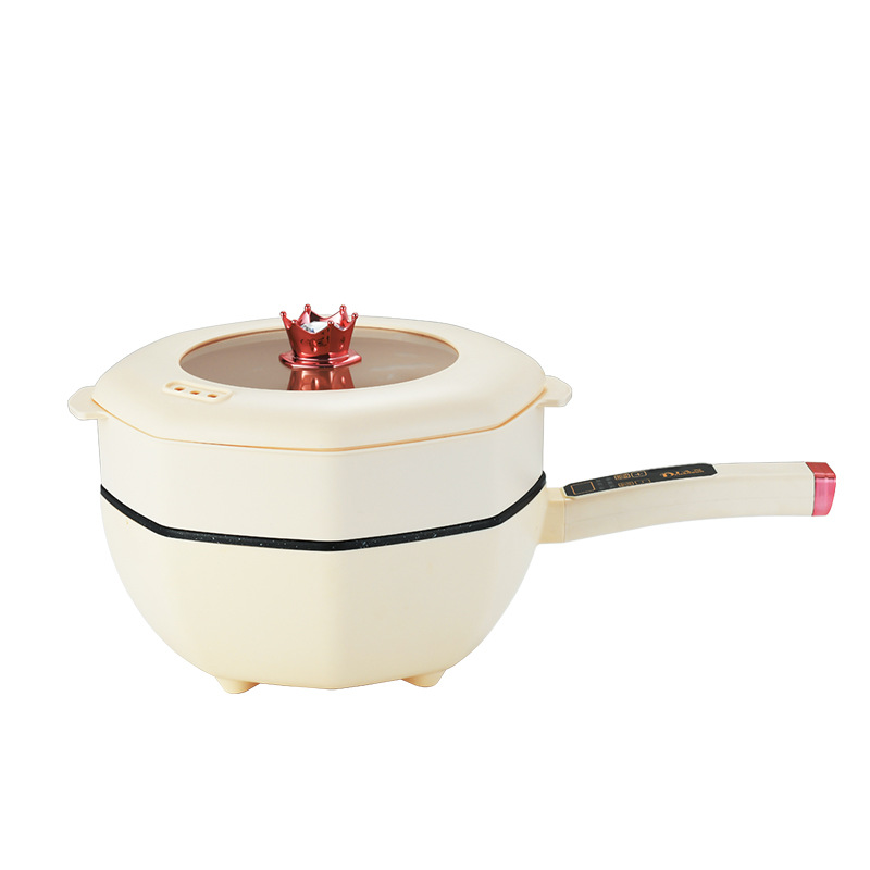 Haoxing Electric Stir-frying Pan Household Multi-functional Electric Cooking Pot Large Capacity Steaming and Frying Non-stick Electric Hot Pot for Dormitory