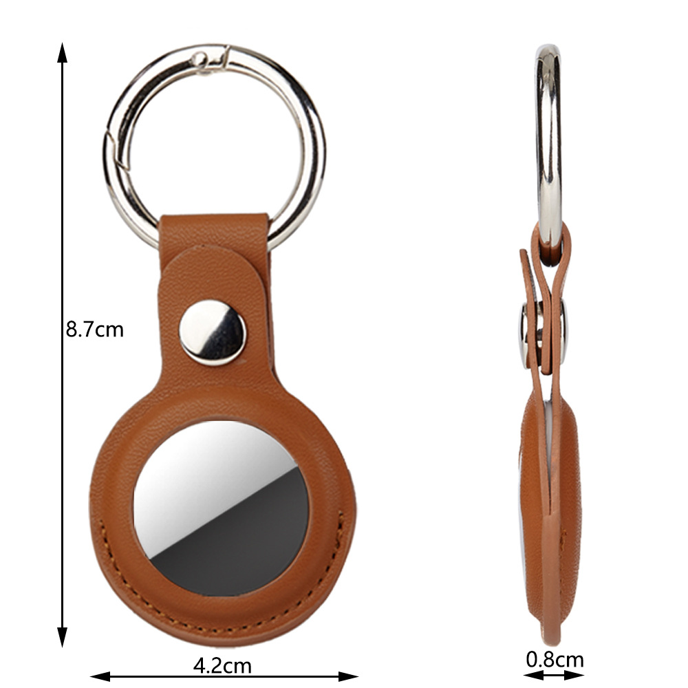 Factory direct for Apple AirTag Keychain Leather Case airtags Anti-lost Leather PU Protective Case