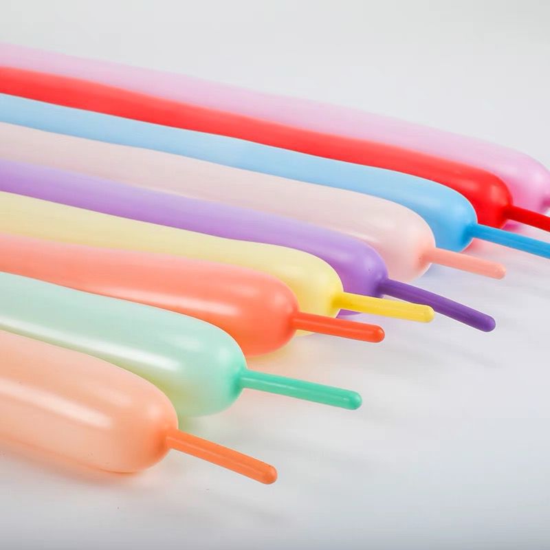Thickened Macaron Long Balloon 260 Magic Balloon 1.8g Latex Woven Toy Balloon