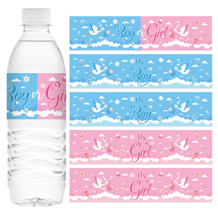 Baptism gender reveals water bottle sticker Amazon birthday party theme party party baby shower