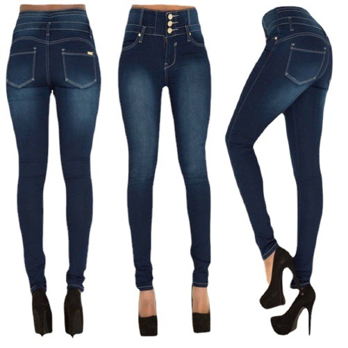 Large quantity discount European and American cross-border new high waist slim stretch plus size skinny jeans for women Amazon