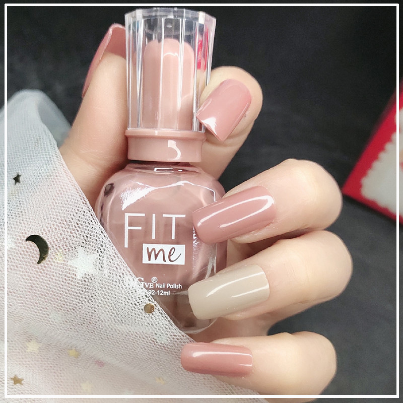 New Nail Polish Non-baking Quick-drying White Naked Color Non-tearing Set 36 Color Transparent Nail Polish Cross-border Beauty Makeup