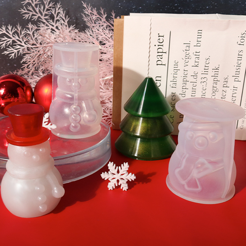 New Christmas Snowman Christmas Tree Droplet Mold Ornament Decor Silicone Mold Best Selling on Amazon