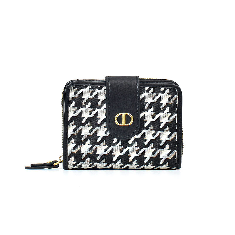 2023 New Wallet Women's Short Small Card Bag Ins Student Large Capacity Multi-Card Slot Folding Short Coin Purse
