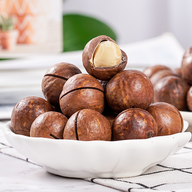 Macadamia fruit cream flavor new goods large particles Internet celebrity casual snack bag canned wholesale and retail