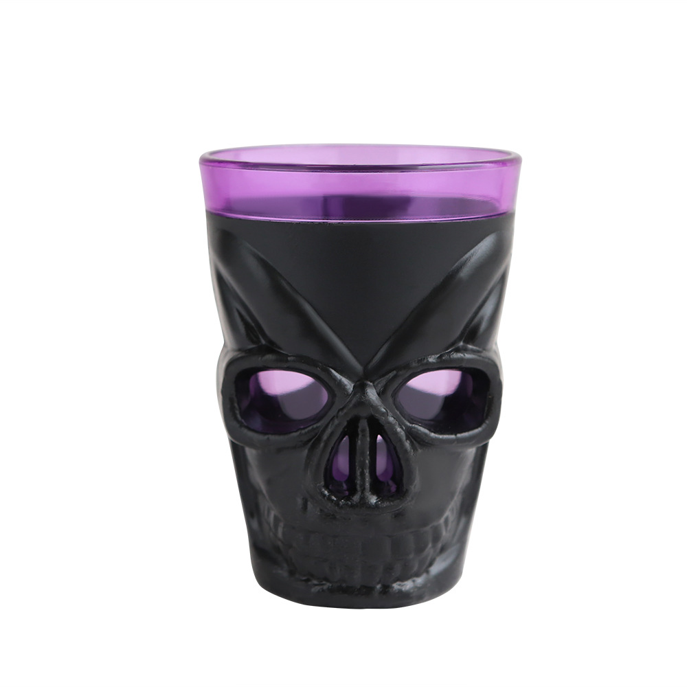 New Halloween luminous wine glass atmosphere layout props horror skull wine glass LED electronic light ornaments wholesale
