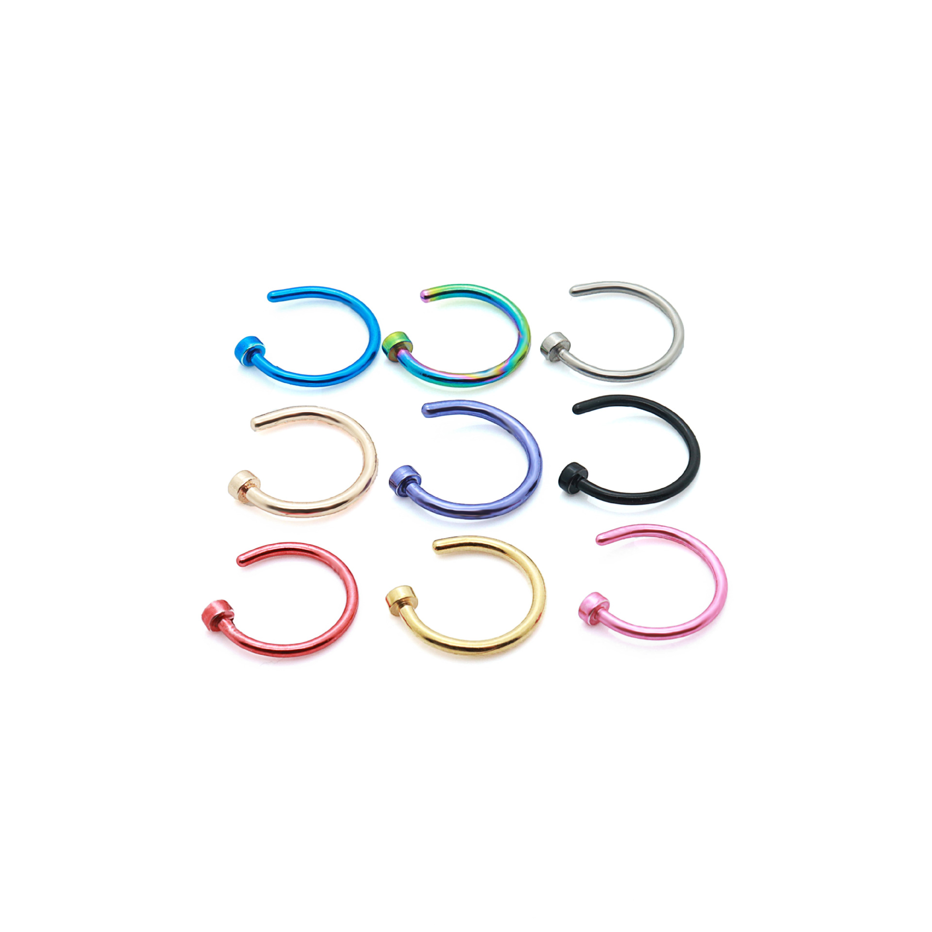 Factory spot wholesale Europe and the United States jewelry C type nose nail nose ring nose decoration lip nail puncture jewelry large quantity price favorably