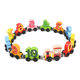 Children's Wooden Magnetic 12 Siamese Digital Train Toy 1-3 Years Old Kindergarten Baby Early Education Enlightenment