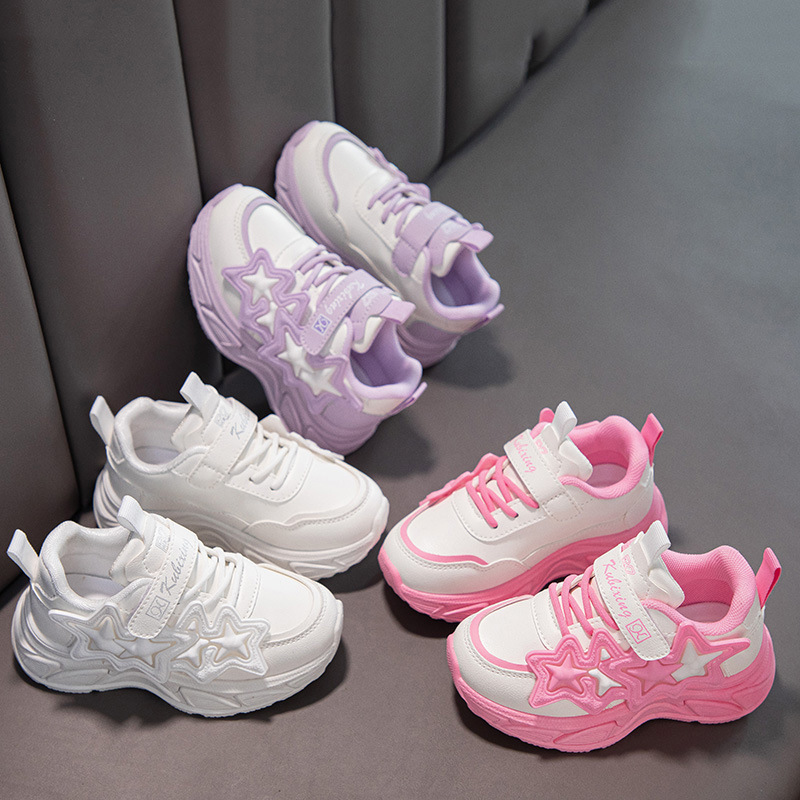 Children's sneaker 2024 Spring and Autumn new soft bottom lightweight non-slip breathable medium and big children versatile comfortable casual shoes
