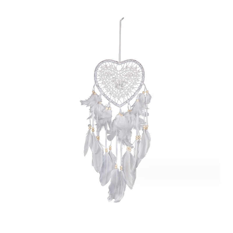 Original Love Dream Catcher Cross-border Hot Wedding Decoration Wall Hanging Girl's Heart Handmade Room Hanging Decoration Dream Catcher