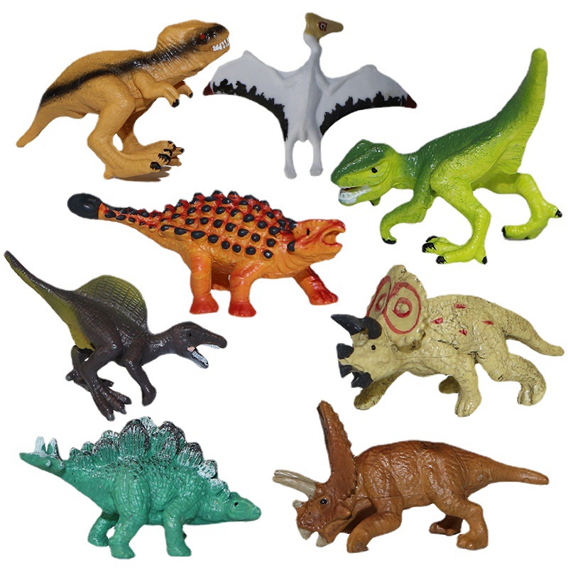Cikoo Jurassic dinosaur toy ancient land animal mini dinosaur simulation solid model science and education