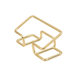 New Product Recommended Simple Cut Out Business Card Box Creative Iron Linear Business Card Holder Desktop Business Card Display Stand