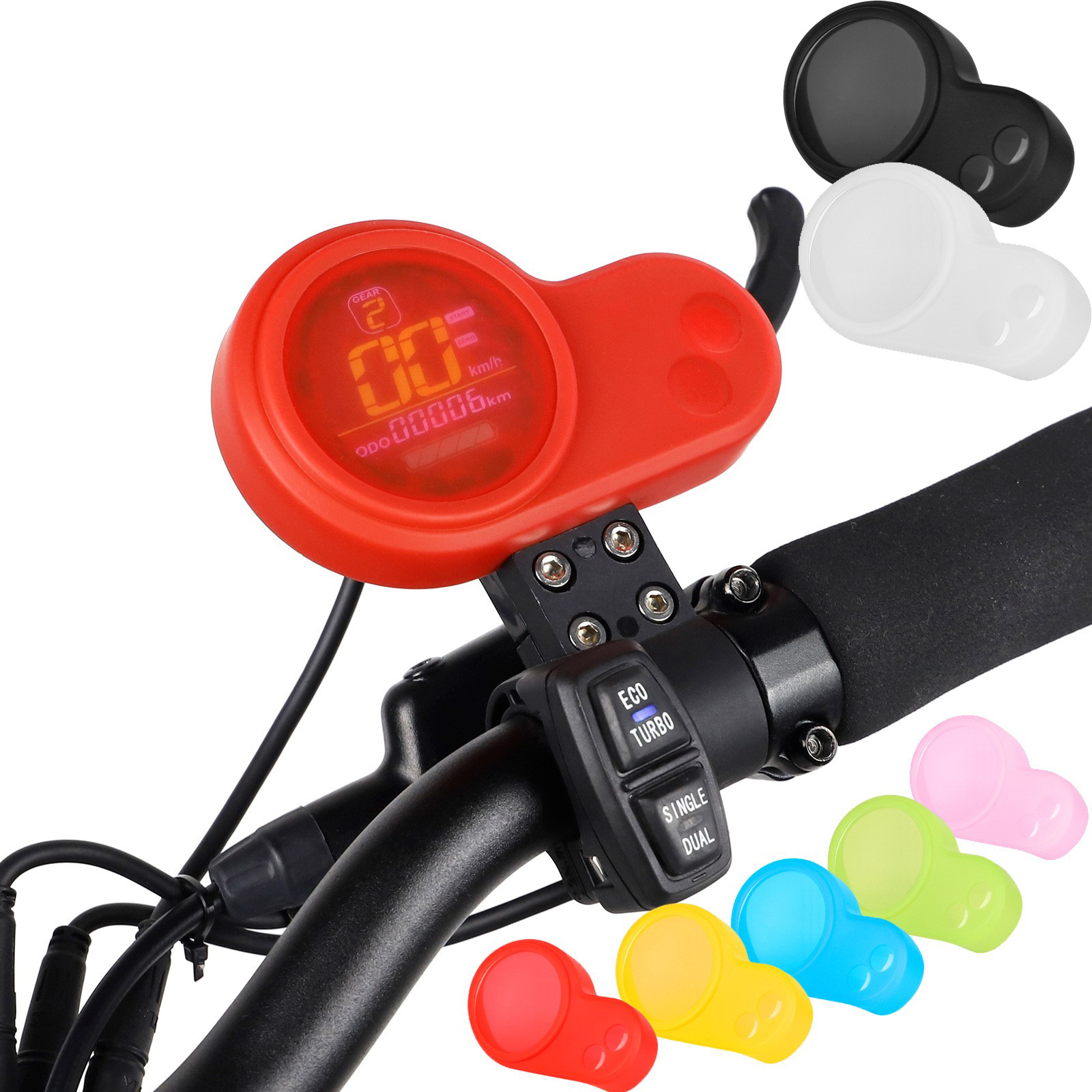Electric Scooter Round Meter Waterproof Silicone Cover Display Meter Protective Cover dualtron Kugoo Set