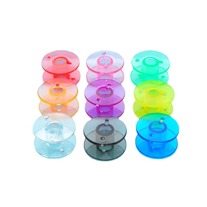 Factory goods household sewing machine universal multi-color optional plastic bobbin core color transparent 2518p