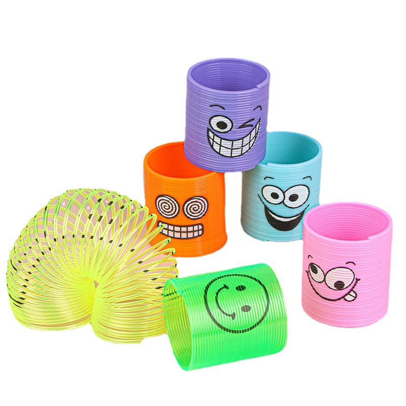 Cross-border rainbow circle wholesale mini small size rainbow circle toys children spring circle stall toys small gift toys