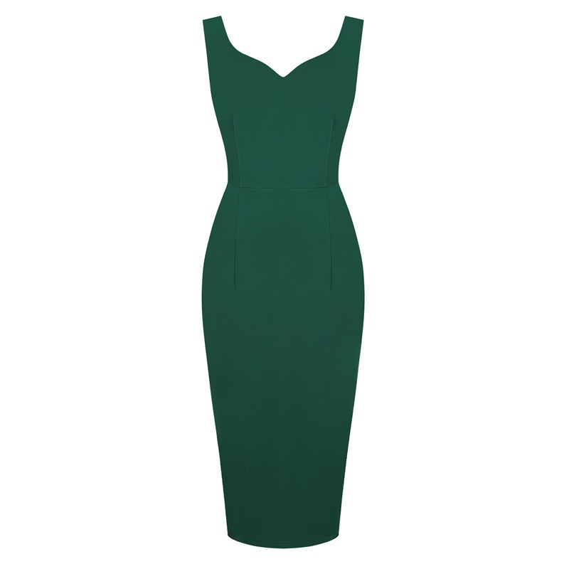 Amazon cross-border Europe and the United States solid color retro dress fashion sexy wrap hip skirt explosion female 8033